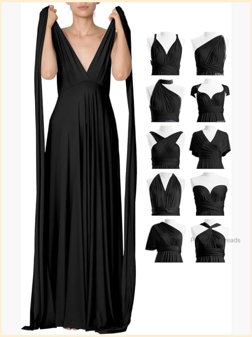 Multiway Wrap Maxi Dress - Convertible Infinity Evening Gown